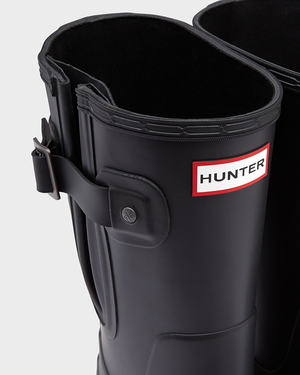 Mens Hunter Short Rain Boots Black - Original Side Adjustable - 1754936-RV